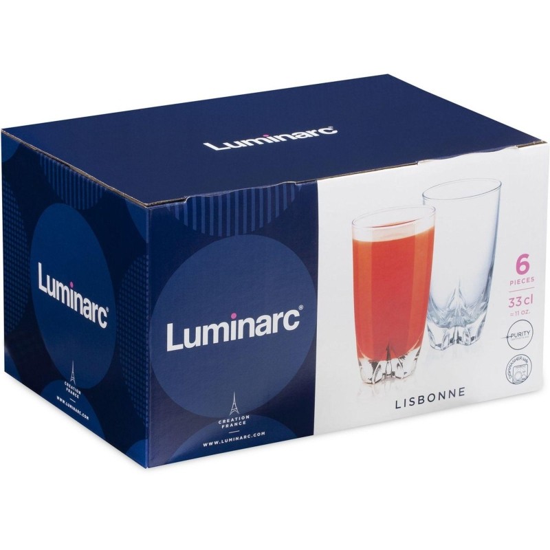Набор стаканов LISBONNE 6шт 330мл высокие (V0402)