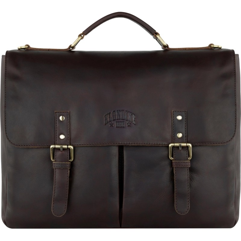 Портфель KLONDIKE RUSH &#039;Louis&#039;,натур кожа темн-корич, 40х30х10см,KD1316-03
