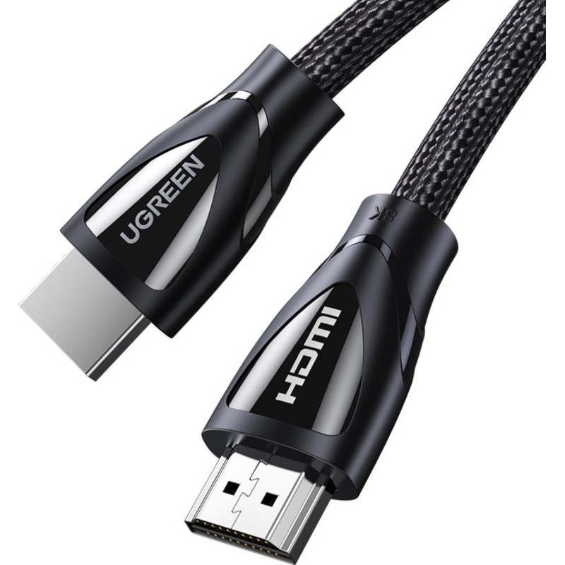 Кабель UGREEN HD140 (80403) HDMI 2.1 Male to Male 8K Braided Cable.2м.черн
