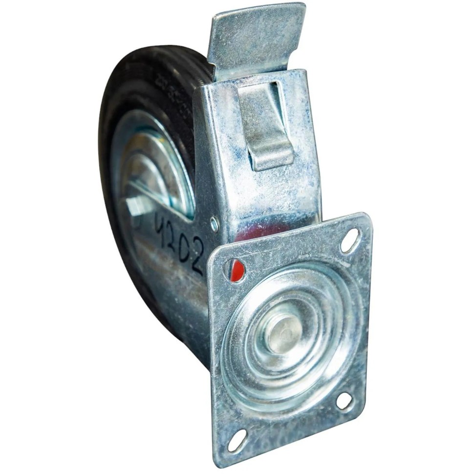 Колесо поворотное резина SCb 80 200мм с тормозом (N) 1024202