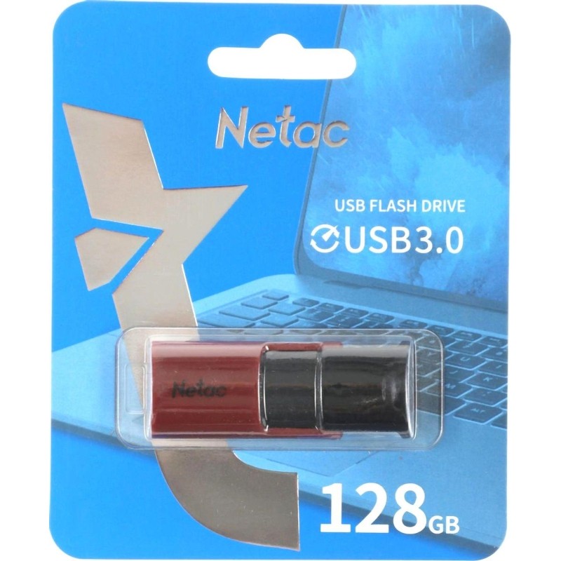 Флеш-память Netac U182 Red USB3.0 Flash Drive 128GB,retractable