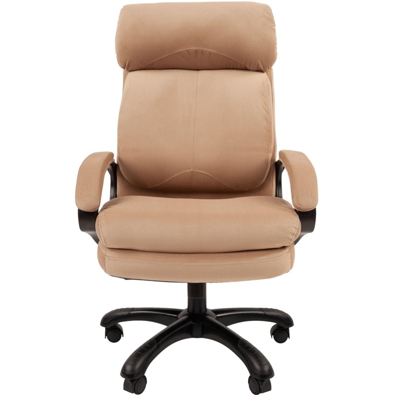 Кресло VT_Chairman Home 505 ткань Т-10 бежевый (черный пластик)