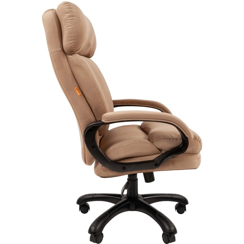 Кресло VT_Chairman Home 505 ткань Т-10 бежевый (черный пластик)