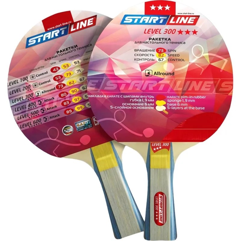 Ракетка для настольного тенниса START LINE Level 300 spt0031429