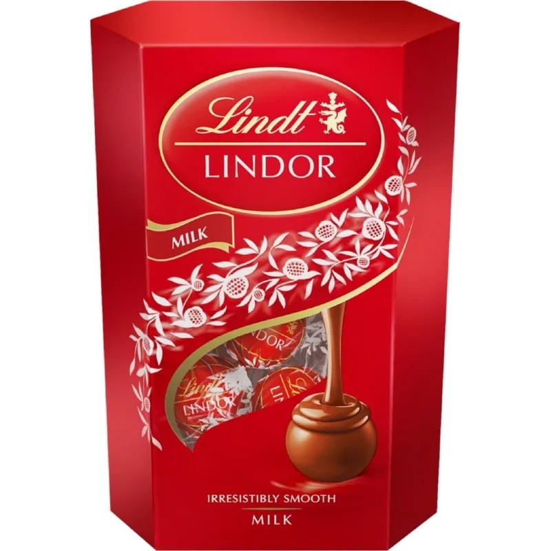 Конфеты LINDOR из молочного шоколада с молочной начинкой пралине,200г