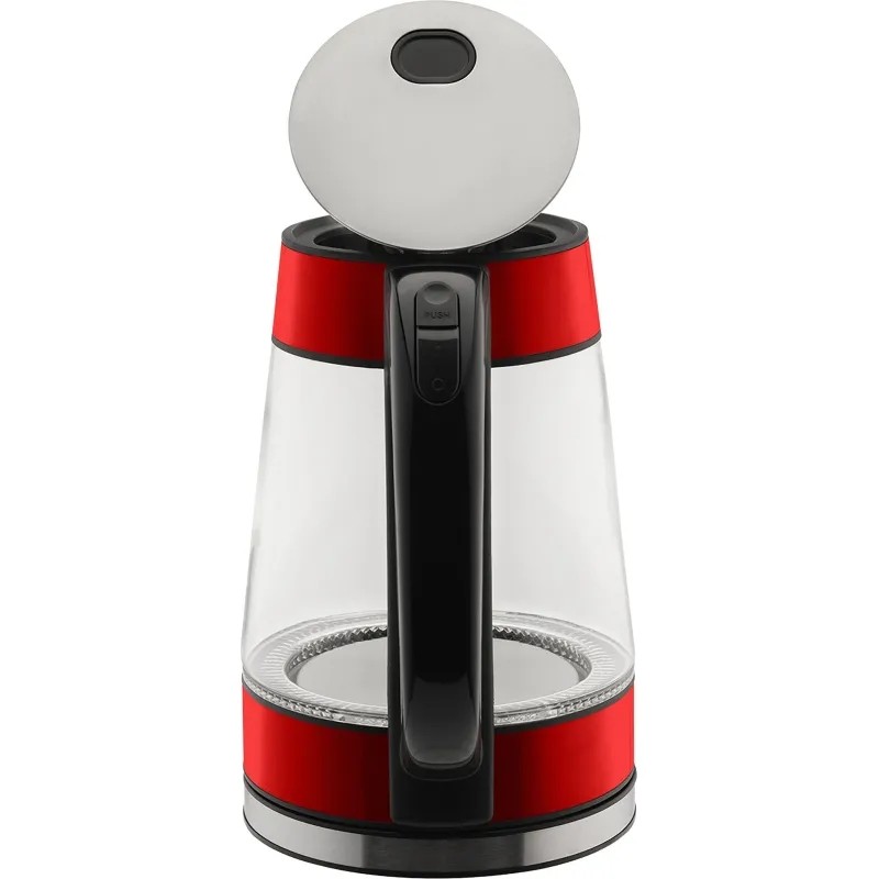 Чайник электрический SCARLETT SC-EK27G79, стекло, 2200Вт, 1.7л, красный