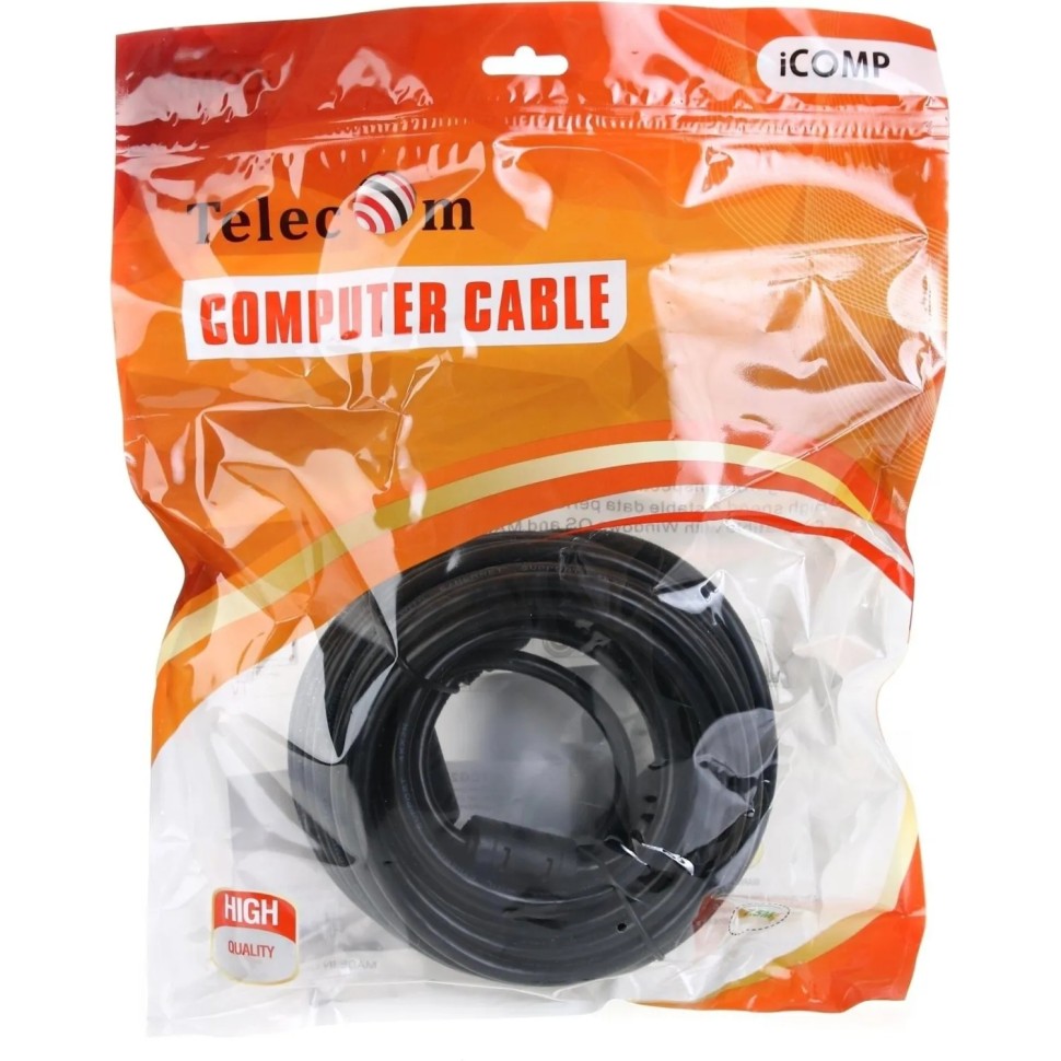 Кабель HDMI-19M - HDMI-19M ver 2.0+3D/Ethernet, 7.5m Telecom <TCG200F-7.5M Кабель HDMI-19M - HDMI-19M ver 2.0+3D/Ethernet, 7.5m Telecom <TCG200F-7.5M