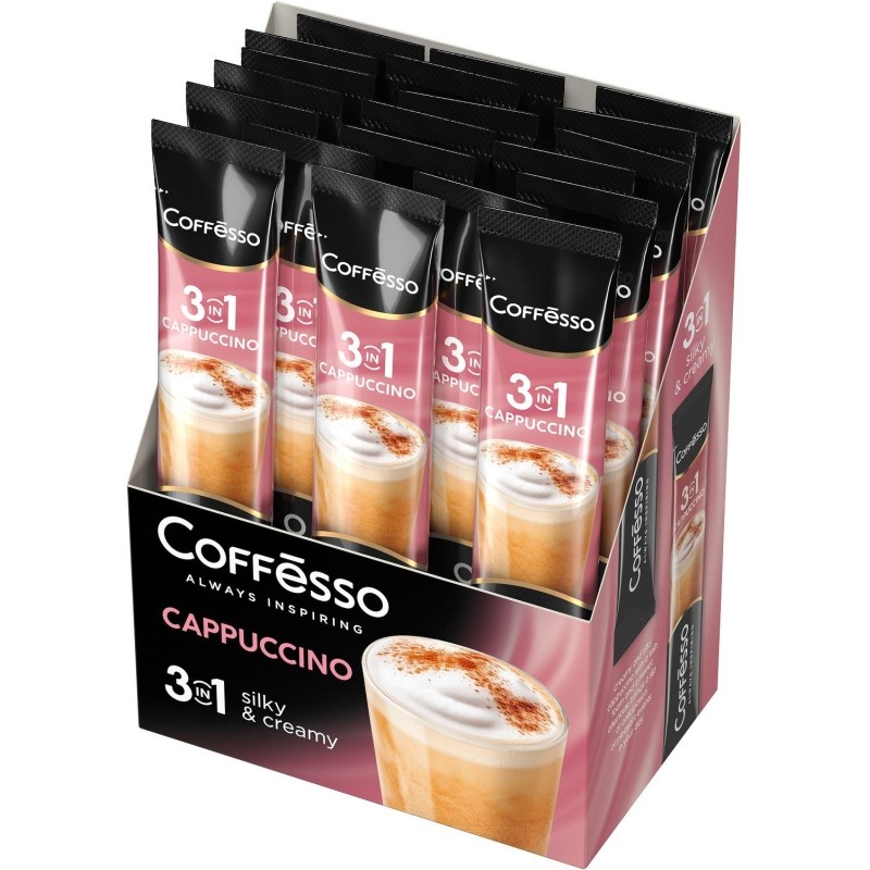 Кофе порционный растворимый Coffesso Cappuccino 3в1 20 пакетиков по 15 г