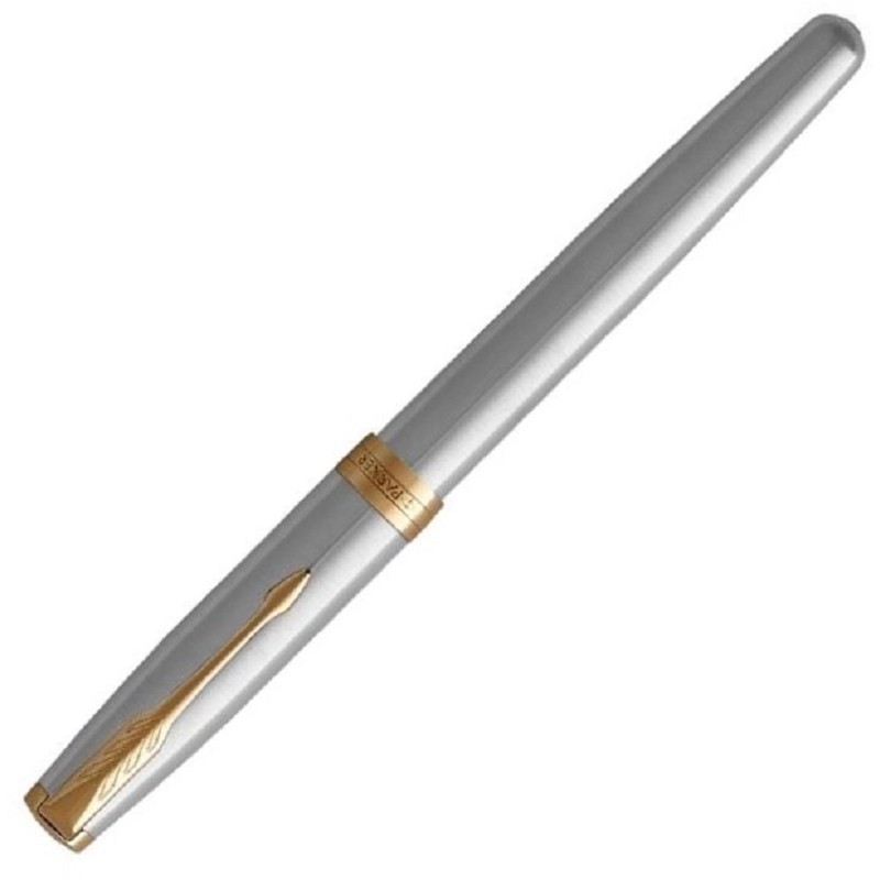 Ручка перьевая PARKER SONNET STAINLESS STEEL GT 2черных картр тонк 1931504