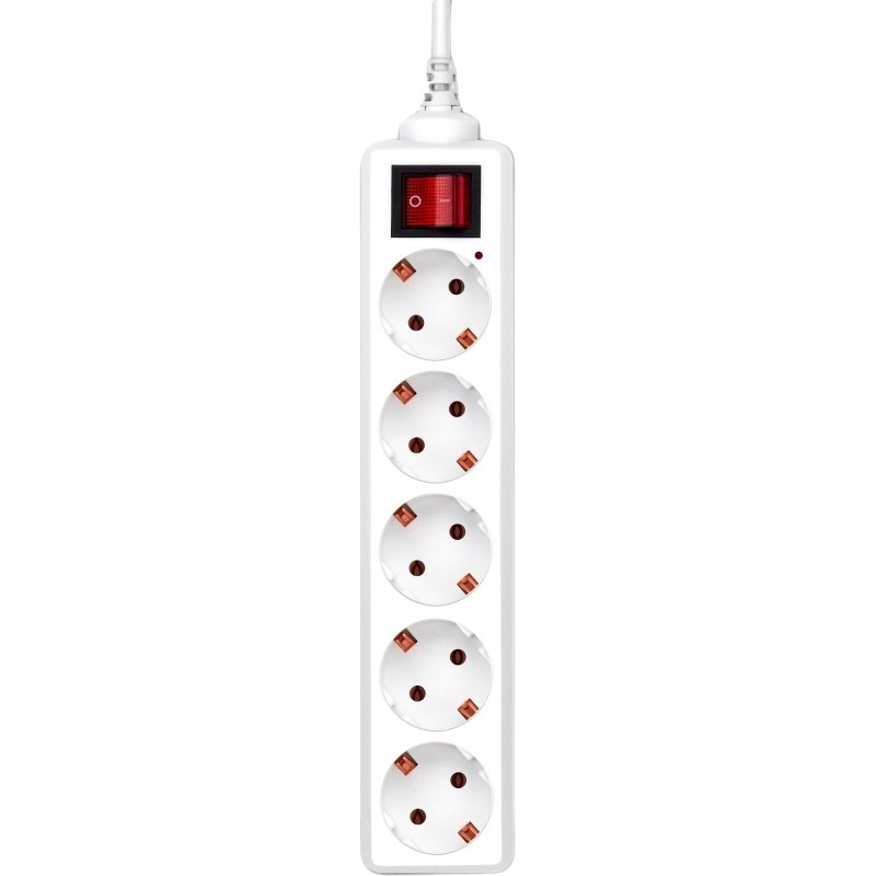 Удлинитель Buro BU-PS5.3/W 3м (5 розеток) белый (пакет ПЭ)