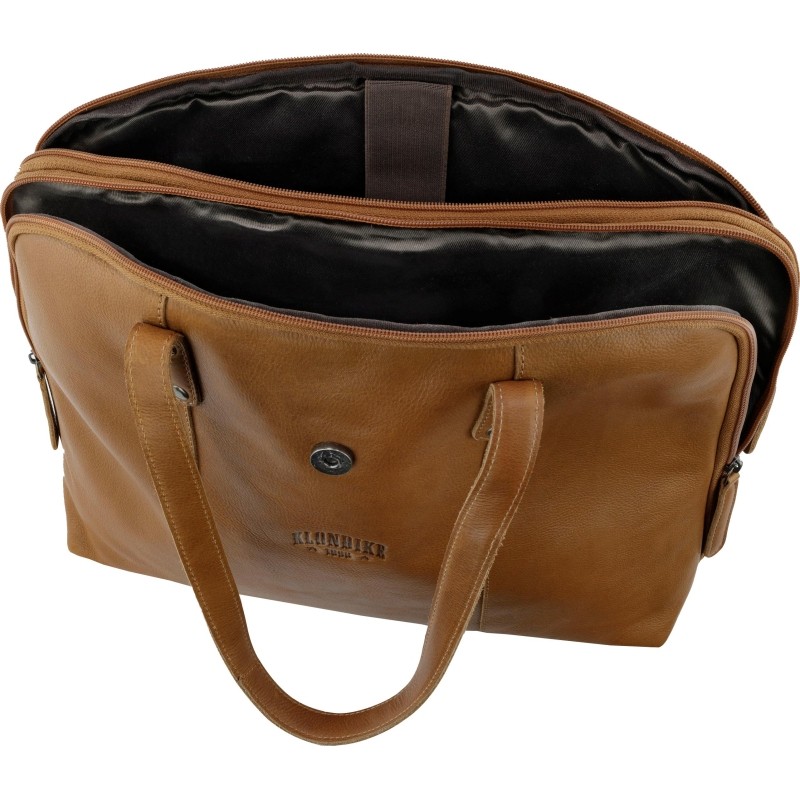 Портфель жен KLONDIKE GOLD Charlie,нат кожа коньячн цв,40х32х13см,KD1274-04
