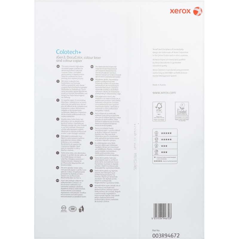 Бумага для цв.лазер.печ. Xerox Colotech + ( A3, 250 г/кв.м, 250)