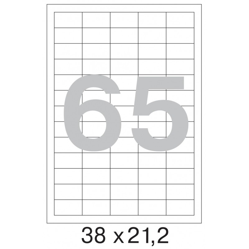 Этикетки самокл. ProMEGA Label BASIC 38х21,2 мм/65 шт. на листе А4 (100л