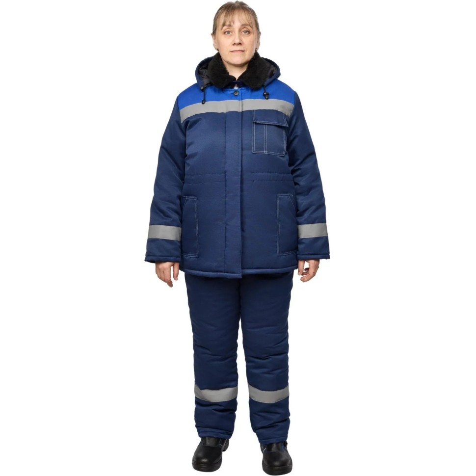 Куртка рабочая зимняя жен з32-КУ син/вас смес 40-42/170-176 (Арсенал-СП)