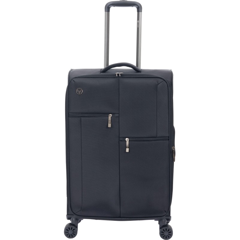 Чемодан TORBER Seyd, черн, нейлон 600D, 43,5 х 25 х 68см, 56л, T2021M-Black