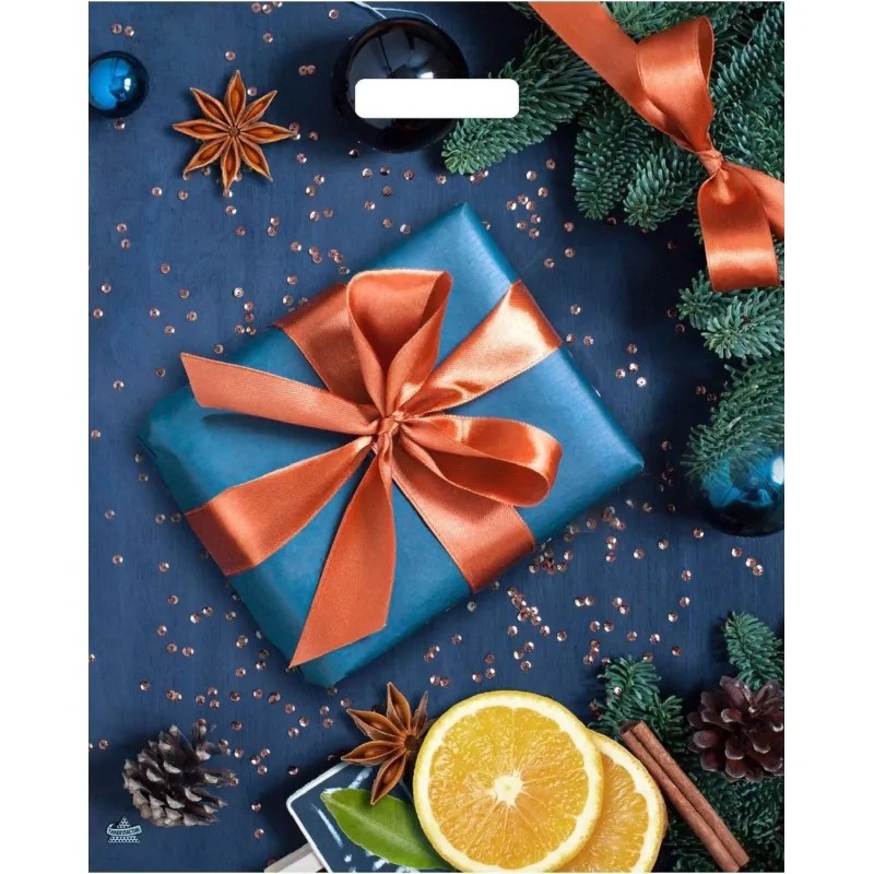 Пакет вырубной  Подарок с апельсинами 47,5х39/60 мкм н00246230 НГ