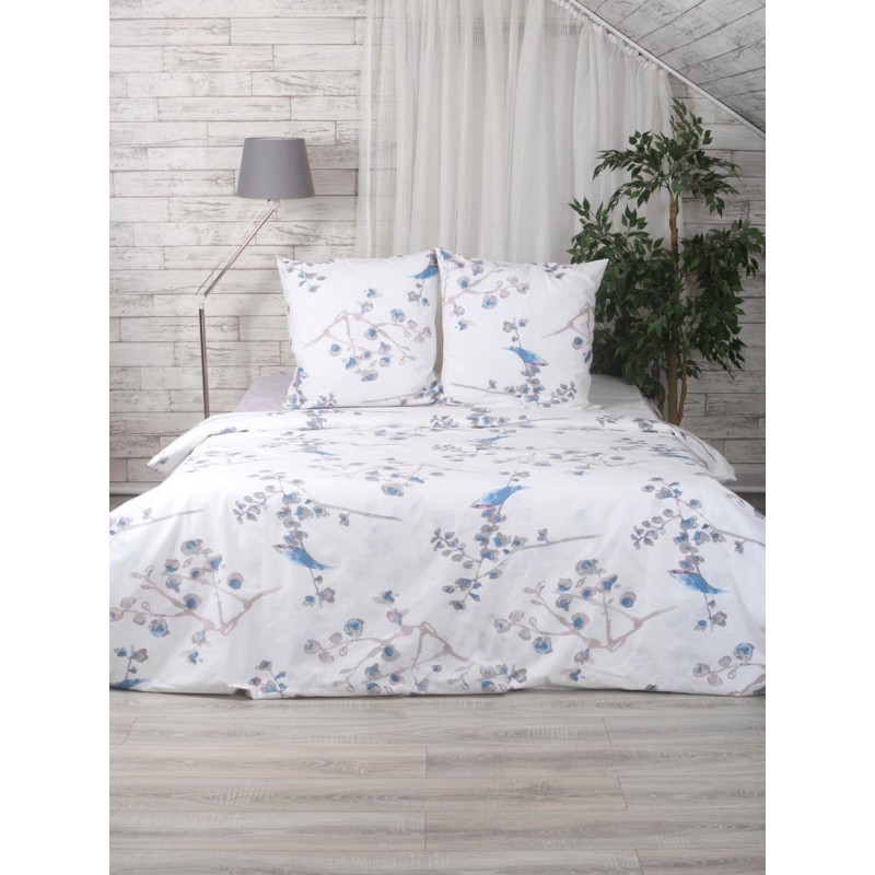 Постельное белье 1,5сп бязь 130 гр/м2 (50х70 2 шт.)(Birds)