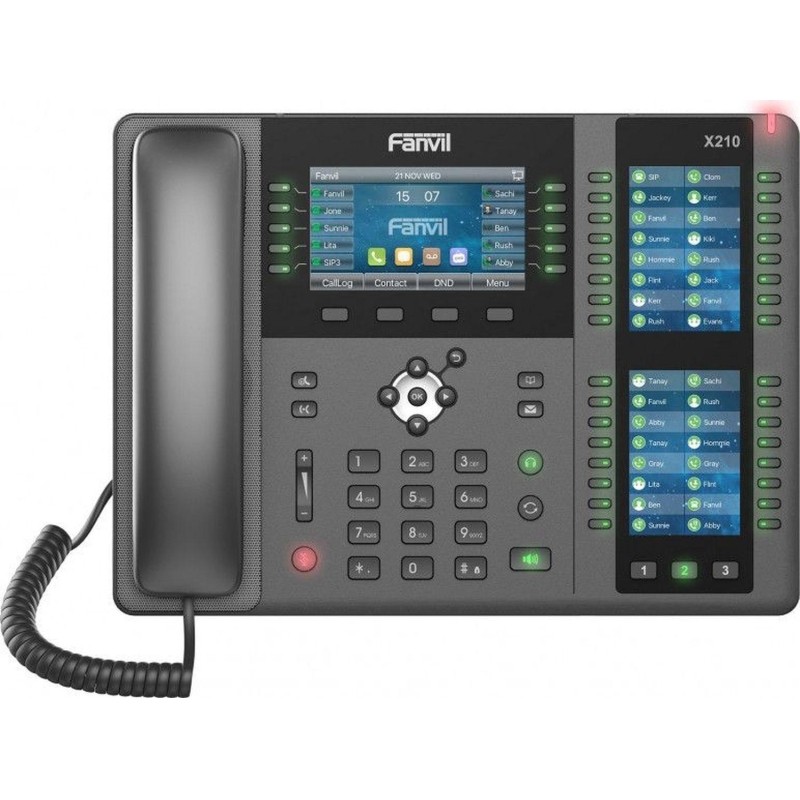 IP-телефон Fanvil X210 2xE10/100/1000, 20 SIP, IPV6, POE + Gigabit, PSU