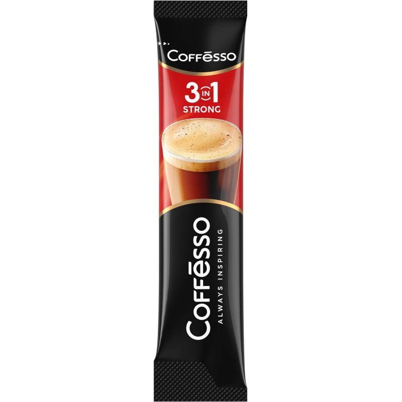 Кофе порционный растворимый Coffesso Strong 3в1 20 пакетиков по 15 г