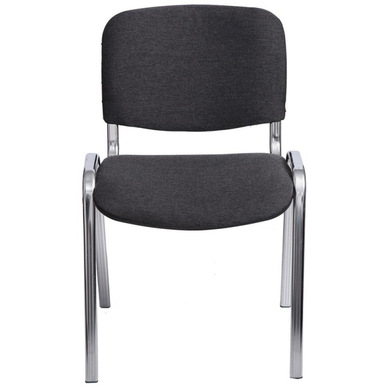 Стул FA_EChair Rio (ИЗО) хром, ткань серая C-38/ТК-2