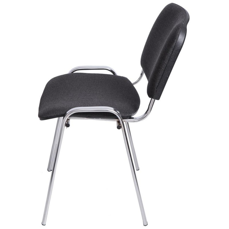 Стул FA_EChair Rio (ИЗО) хром, ткань серая C-38/ТК-2