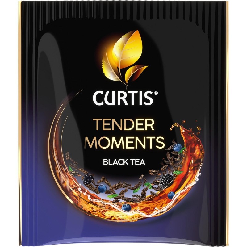 Чай Curtis Tender Moments черн со вкус черники, ежев. и мяты,1,5гх100сашет