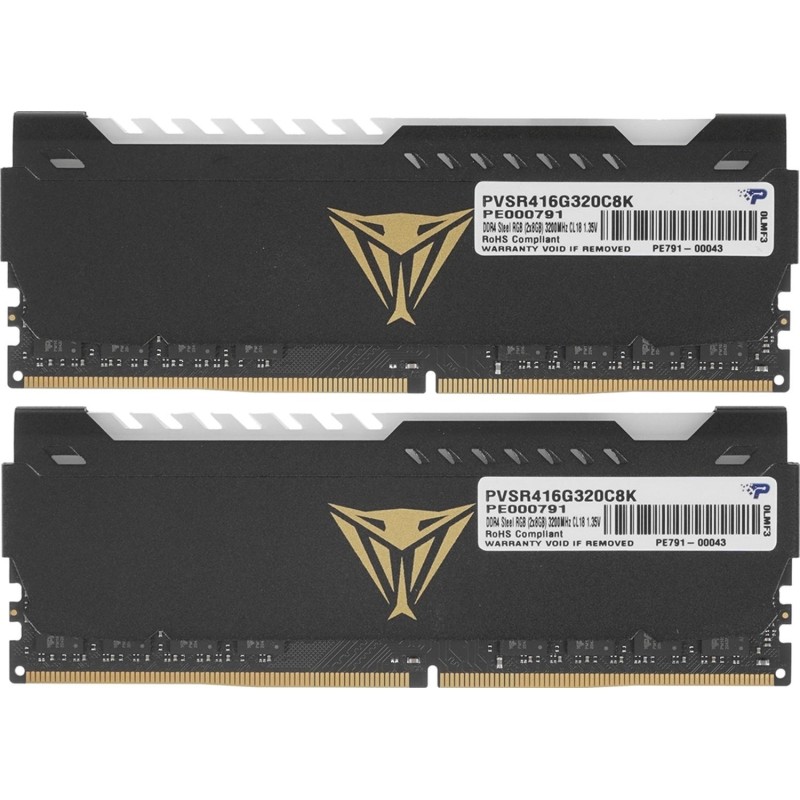 Модуль памяти Patriot Viper DDR4 DIMM 2x8Gb 3200MHz CL18(PVSR416G320C8K)