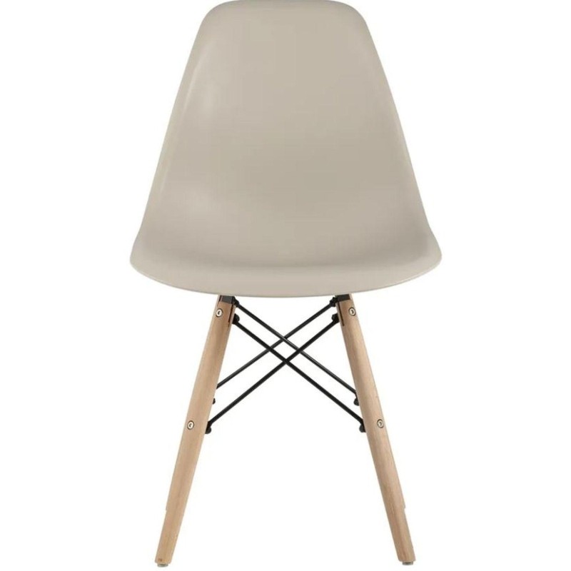 Стул для столовых SG_Eames PP бежевый, деревянные ножки