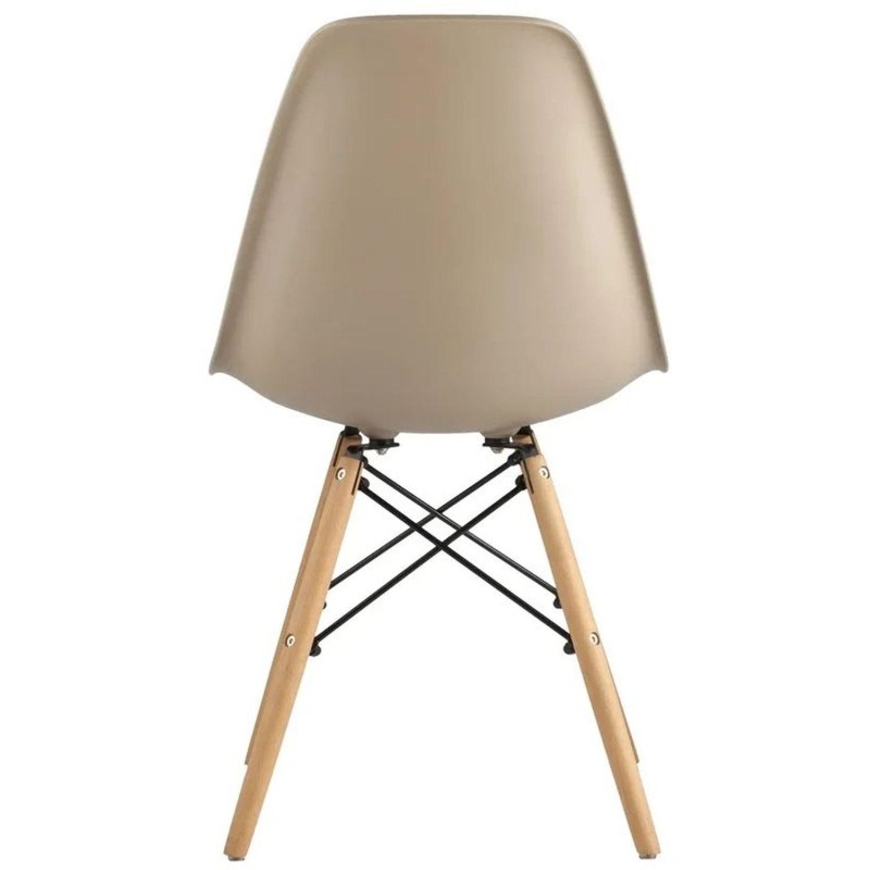 Стул для столовых SG_Eames PP бежевый, деревянные ножки