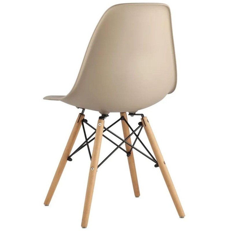Стул для столовых SG_Eames PP бежевый, деревянные ножки