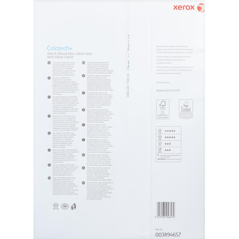 Бумага для цв.лазер.печ. Xerox Colotech + ( A3, 160 г/кв.м, 250)