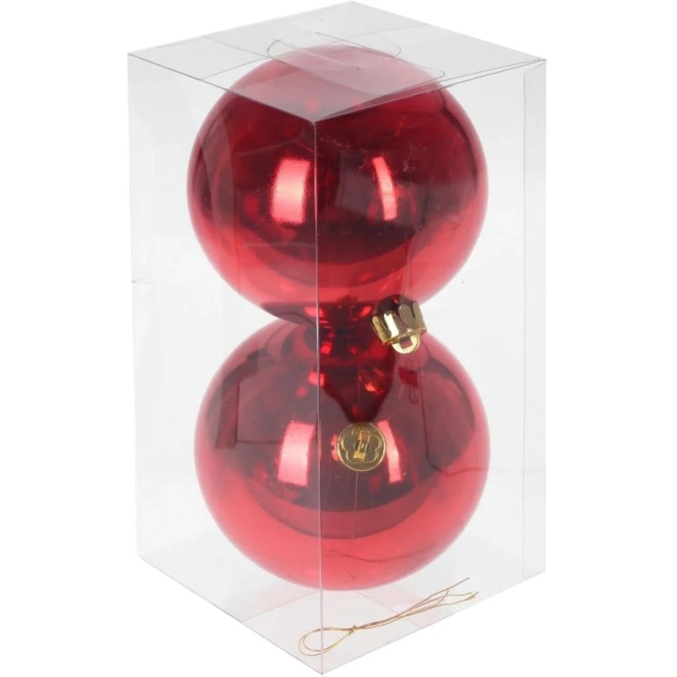 Набор шаров Украшение НГ Клубничный дуэт D10см,L20 W10 H10см 2шт 722971