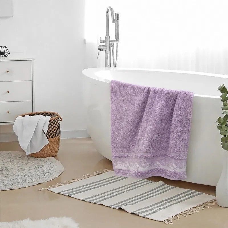 Полотенце махровое УЗБ Клэр, M 50х80 сир,159204