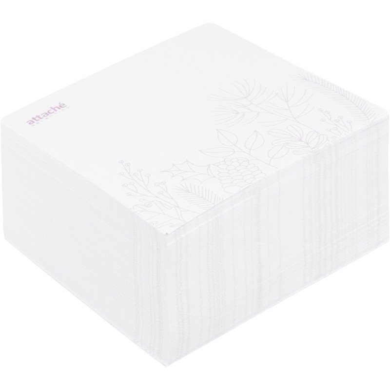 Блок для записей Attache Selection 90x90x50мм Флора фиолетовый 100г