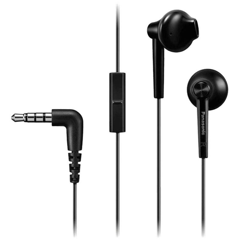Наушники Panasonic RP-TCM55GC-K, вкладыши с микрофоном, черный
