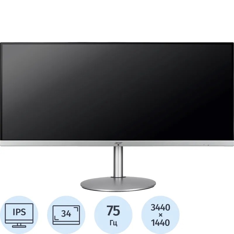 Монитор Acer (UM.CB2CD.002)34/UWQHD/IPS/75Hz/250cd/1ms/HDMI/DP