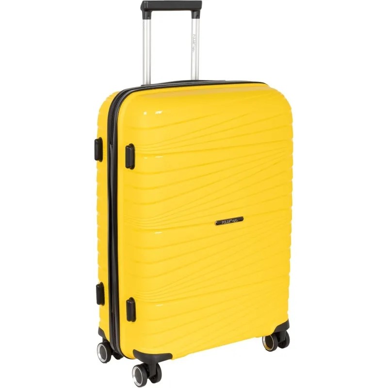 Чемодан РР820 (3-ой) Yellow желтый (24) пластик PP (полипропилен)  средний