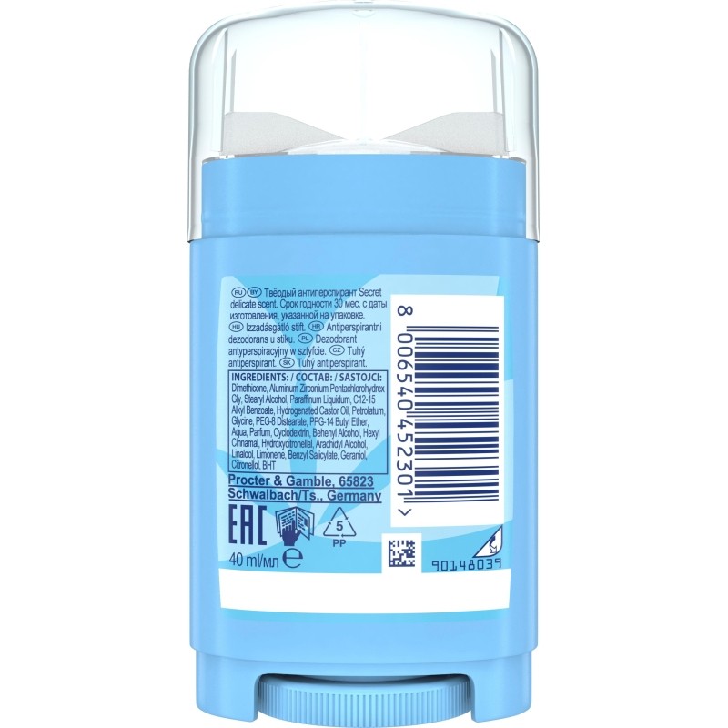 Дезодорант-антиперспирант женский Secret Delicate Scent 40 мл стик