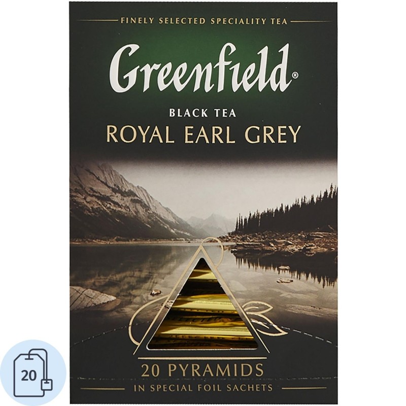 Чай Greenfield Royal Earl Grey черн фольг. пирамидки 20 пак/уп 0900-08