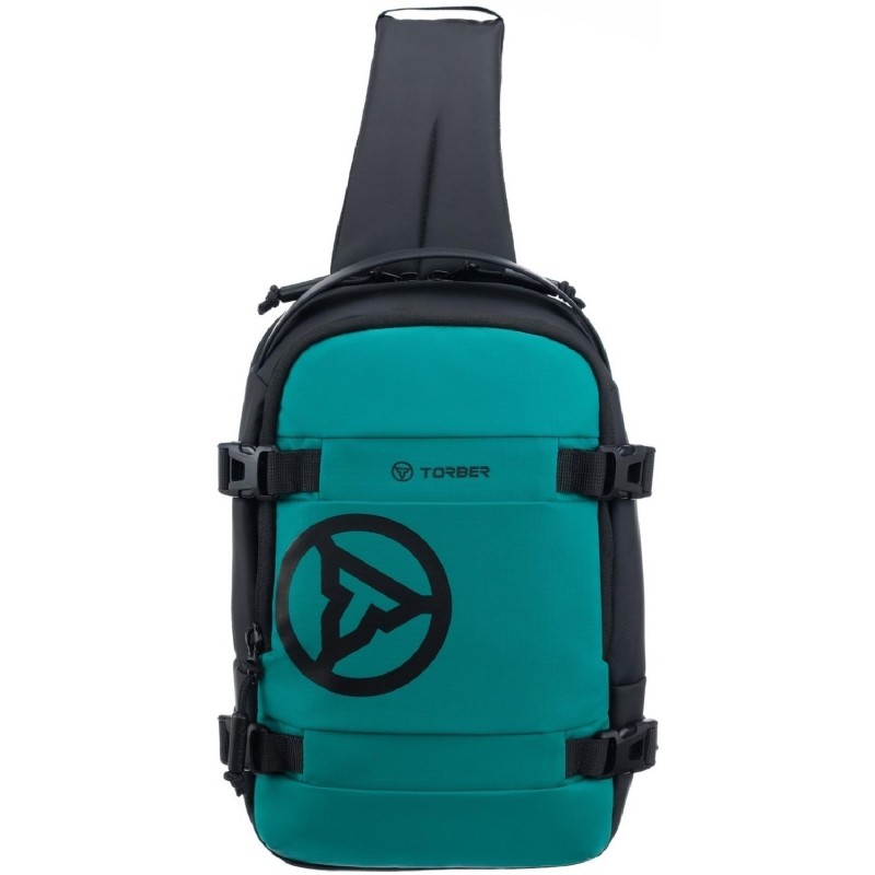 Рюкзак на одно плечо TORBER Xtreme, зелен/черн, 20 х 8 х 31см, 5л, TS1042GR