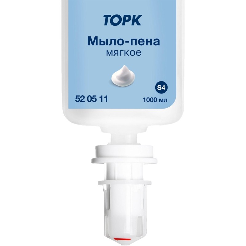 Картридж с жидким мылом Торк S4 1л пенное мягкое прозр.520511 для арт.33068
