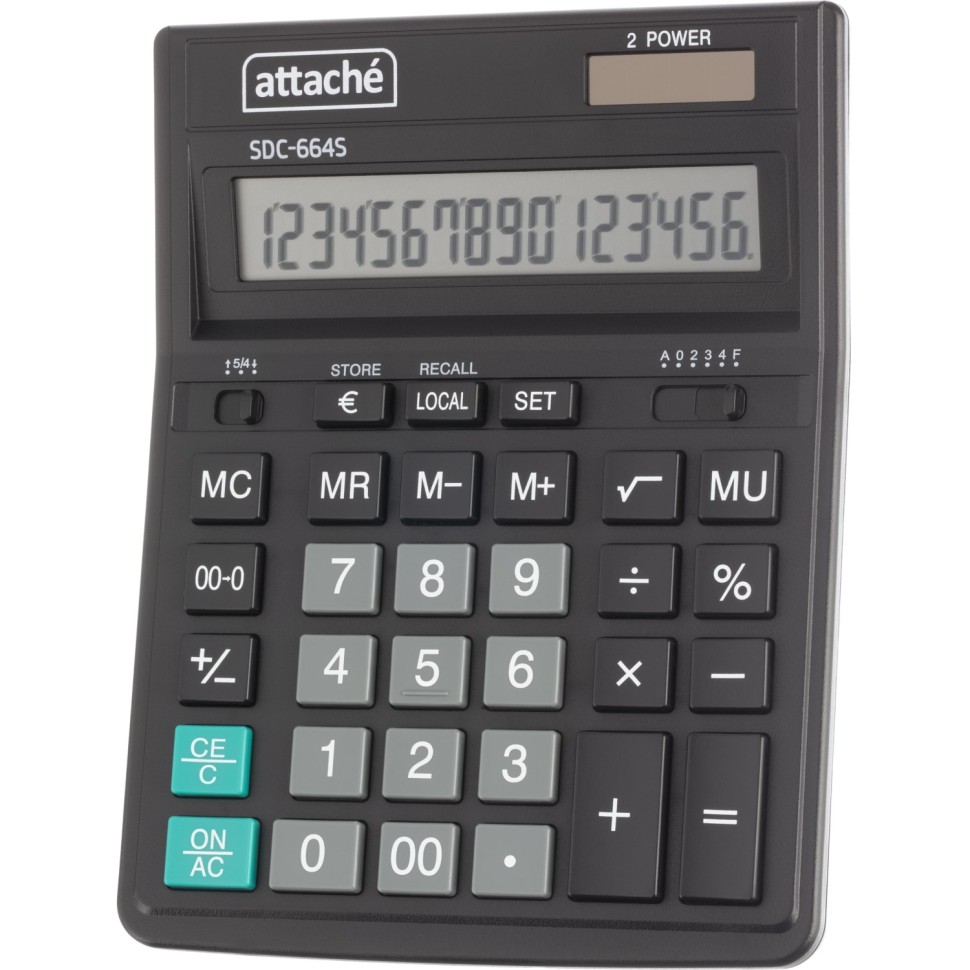 Калькулятор настольный  Attache SDC-664S 16-разрядный черный 158x206x33 мм