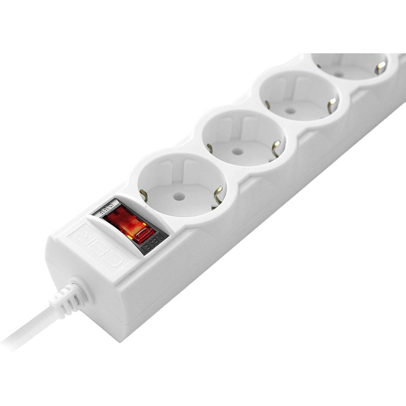 Сетевой фильтр CBR CSF 2505-3.0 White PC, 5р/3м, цвет белый (пакет)