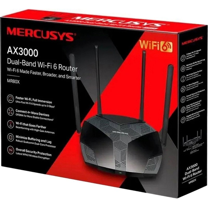 Маршрутизатор Mercusys MR80X AX3000