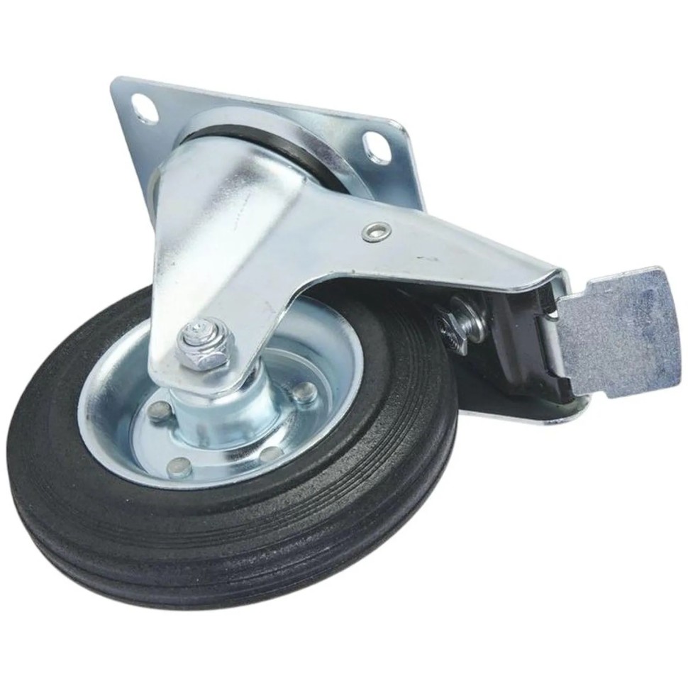 Колесо поворотное усиленное резина SRCB 63 160мм с тормозом 1027197