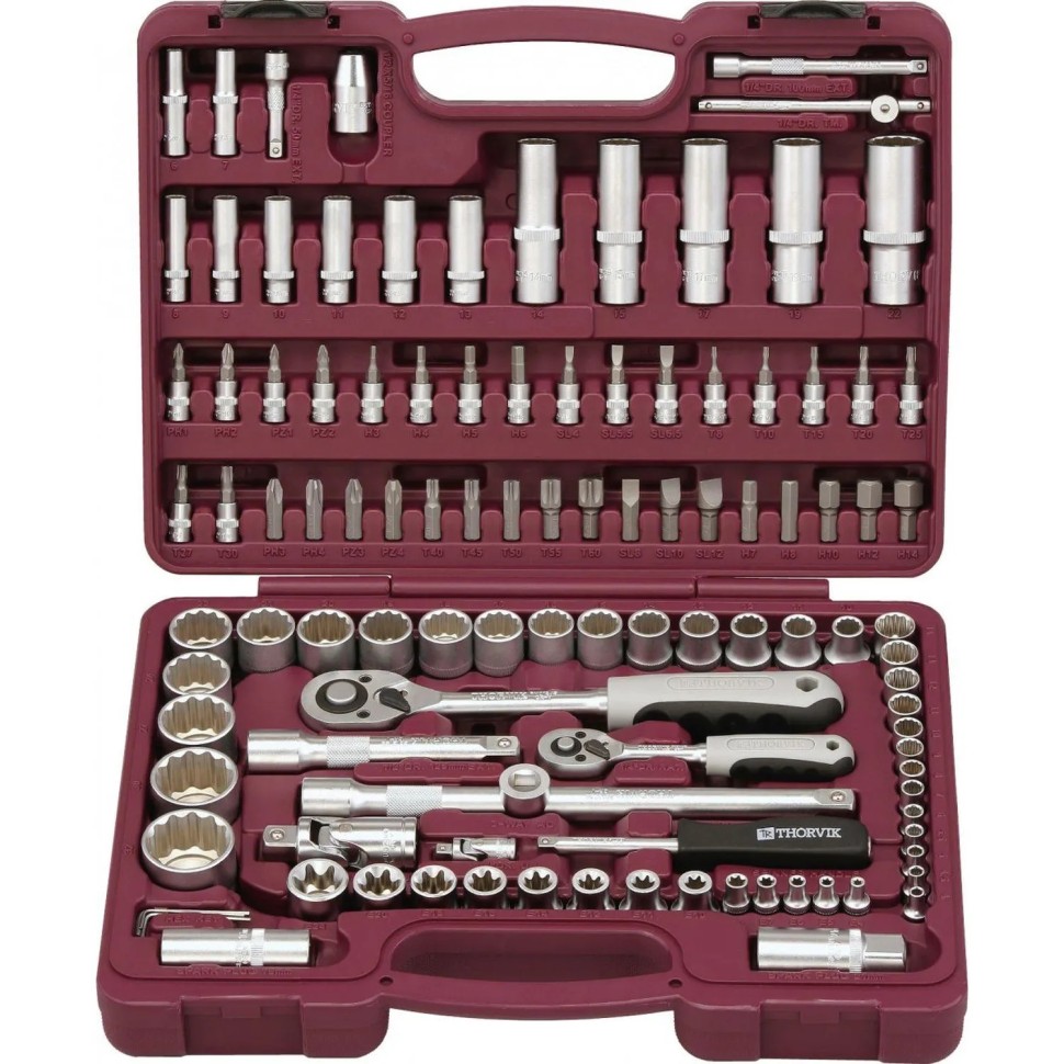 Набор инструмента 1/4,1/2DR с головк. торц. 12-гр.,108 предм. TS108/12 Набор инструмента 1/4,1/2DR с головк. торц. 12-гр.,108 предм. TS108/12