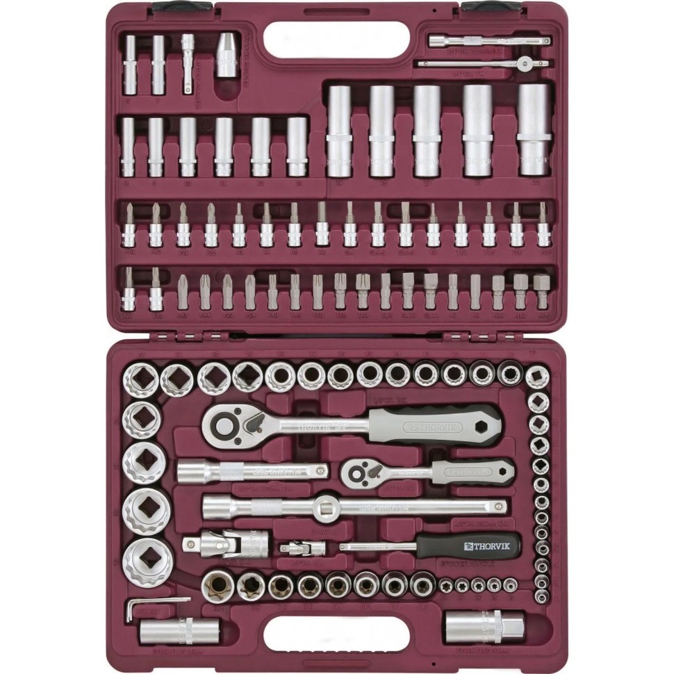 Набор инструмента 1/4,1/2DR с головк. торц. 12-гр.,108 предм. TS108/12 Набор инструмента 1/4,1/2DR с головк. торц. 12-гр.,108 предм. TS108/12