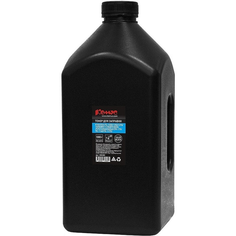 Тонер Комус чёрн. для Kyocera  (TK-170/1140/1170/3130/3190) (1000 г)