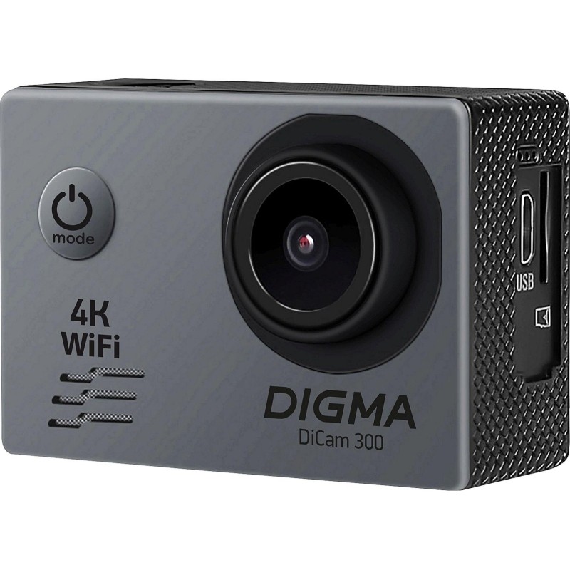 Экшн-камера Digma DiCam 300 серый