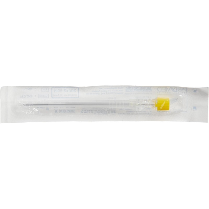 Игла спинальная Quincke 20G(0,90х89мм), Polymed, 50шт/уп
